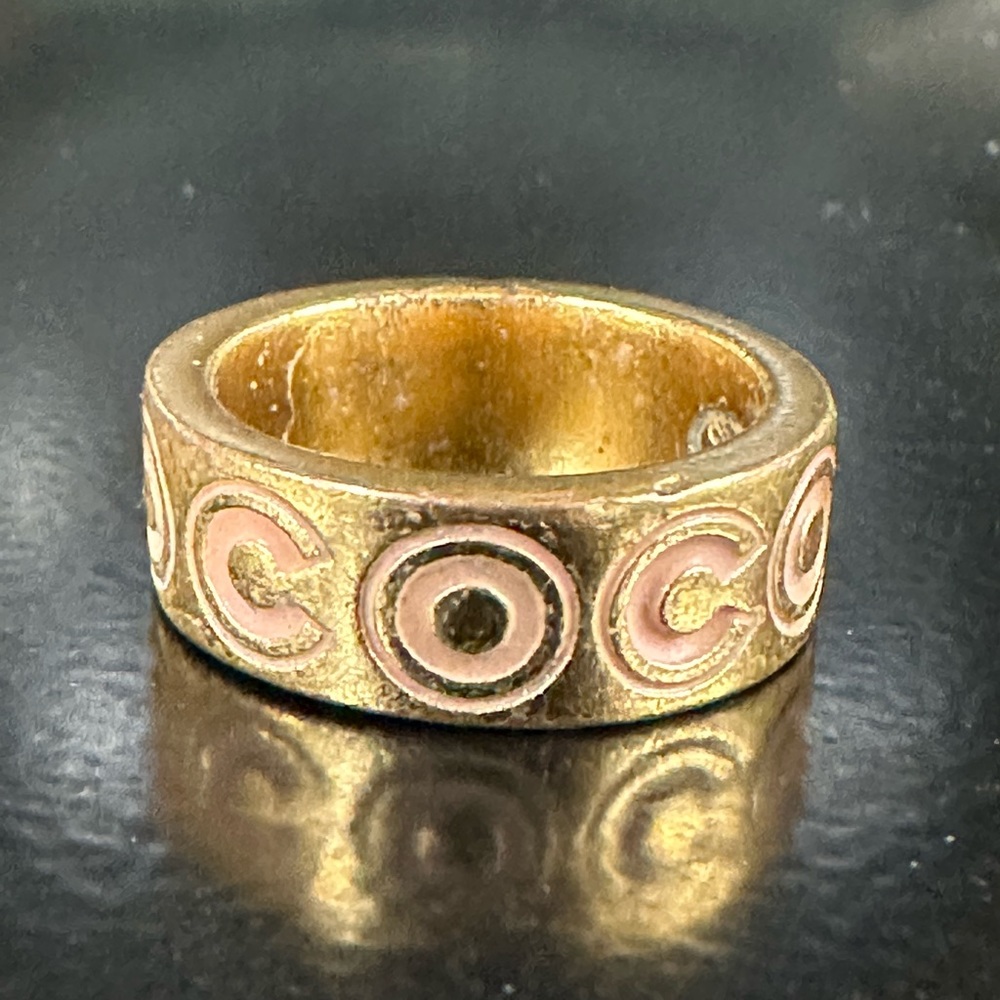 WOW POSHMARK - Authentic Chanel Golden Sparkle Supermodel CC Logo Ring - Picture 4 of 16